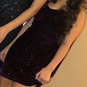 Fashionnova wine mini dress